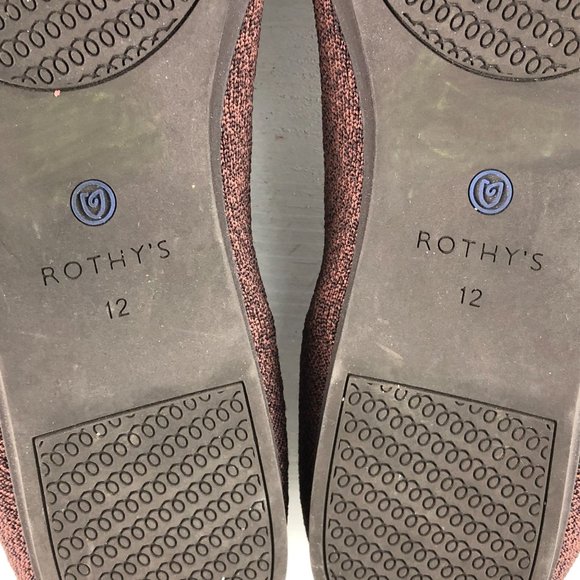 ROTHYS Size 12 Limited Edition The Flat Truffle Python Knit Ballet Flats Retired - Picture 10 of 13